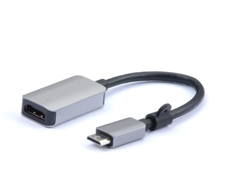 Prokord Video Adapter Premium Minihdmi-hdmi Mini Hdmi Hdmi Grå, Sort