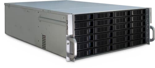 Inter-Tech 4U-4424 rack-serverkabinet - sort/sølv, 4U, 24-bays