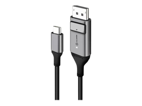 Alogic Ultra 1m Displayport Usb-c Grå, Svart