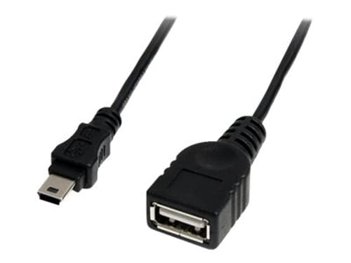 Startech 1 Ft Mini Usb 2.0 Cable 0.3m. Usb-a Mini Usb-b Sort billede