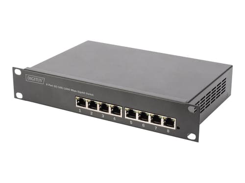 Digitus Dn-95331 8-port Gigabit 10 tommer Poe 80w Switch billede