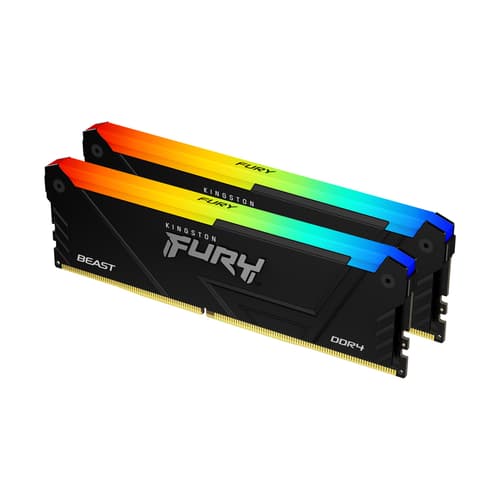 Kingston Technology Fury Beast Rgb Muistimoduuli 16 Gb 2 X 8 Gb Ddr4 3200 Mt/s 16gb 1600, 3200mhz Ddr4 288-pin Dimm