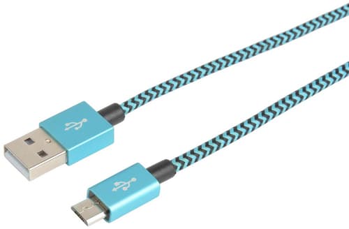 Cirafon Microusb-kabel 2m. Micro Usb-a Usb-a Blå