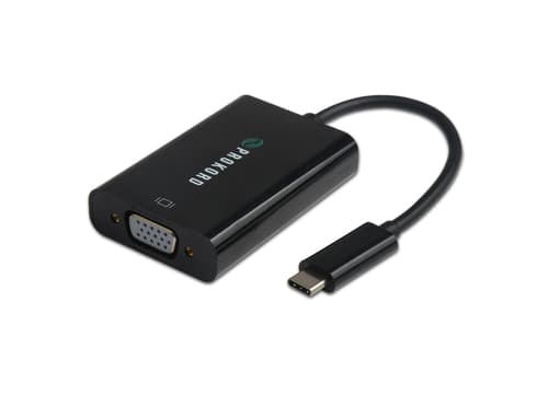 Prokord Usb-c - Vga Adapter 0.15m 2048x1152@60hz 0.15m. Usb-c Vga Sort