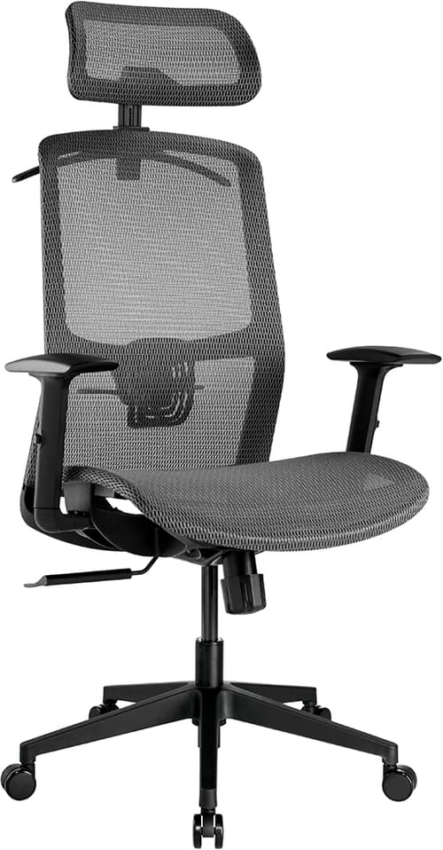 Prokord 1908-s Ergonominen Toimistotuoli Verkkoselkänojalla Ja Säädettävällä Niskatuella – En1335