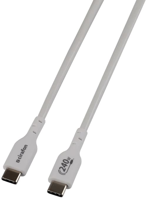 Cirafon Sync/charge Cable 240w 1.3m Valkoinen