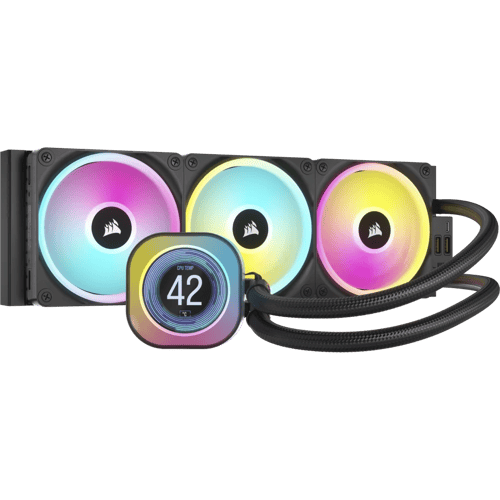 Corsair Icue Link H150i Lcd Aio -nesteenjäähdytin Musta