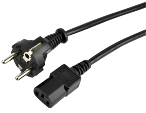 Prokord Strömkabel Lszh 1m Cee7/7 C13 Svart