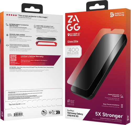 Zagg Invisibleshield Glass Elite Samsung Galaxy A16 4g, Samsung Galaxy A16 5g, Samsung Galaxy A17 4g, Samsung Galaxy A17 5g