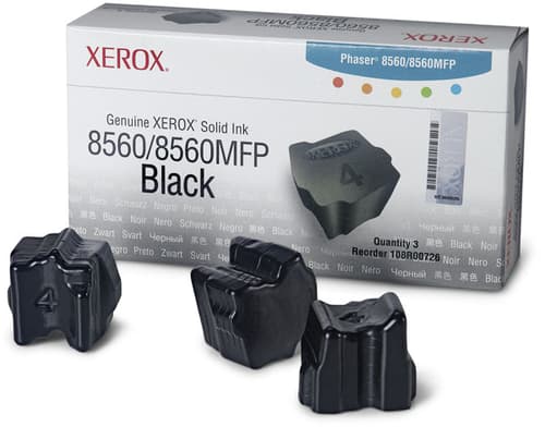 Xerox Colorstix 3x Svart - Phaser 8560