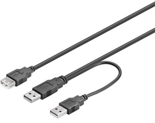 Deltaco Usb2-16 0.3m Usb-a Usb-a Sort billede