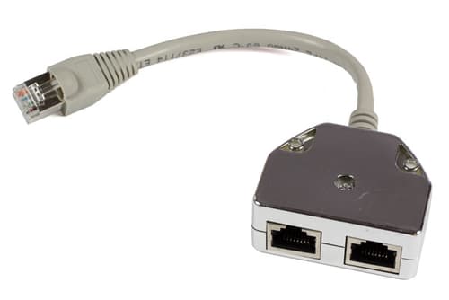 Microconnect Adapter Rj-45 Cat 5e 0.2m. Grå billede