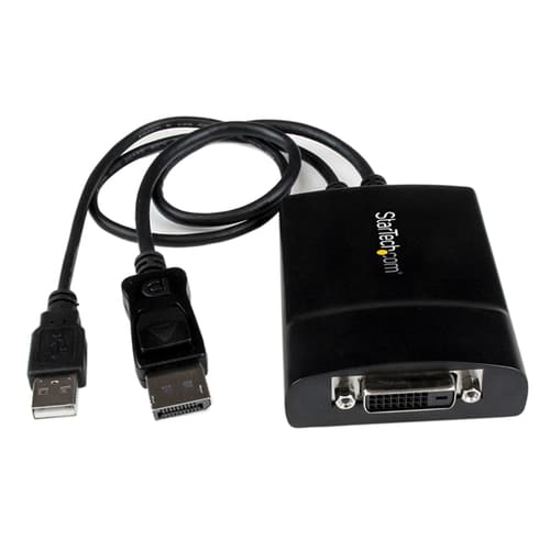 Startech Adapter Displayport - Dvi Dl Active 0.37m Displayport Dvi-d Svart