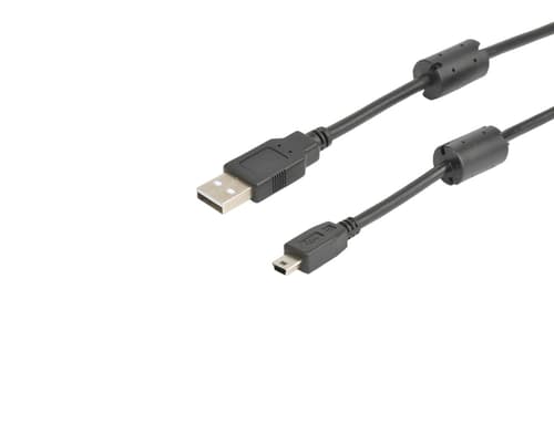 Prokord Usb-kabel 2m. Usb-a Mini Usb-b Sort