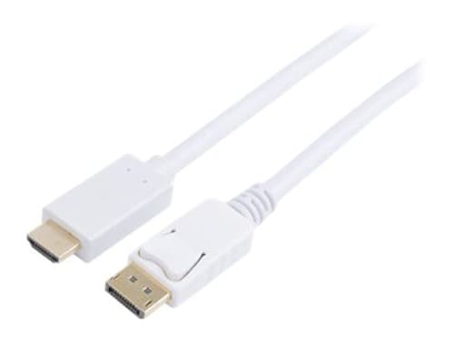 Prokord Displayport-kaapeli 5m Displayport Hdmi Valkoinen