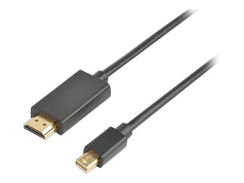 Prokord Hdmi-kabel 3m. Mini Displayport Hdmi Sort