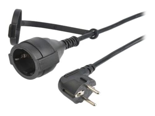 Prokord Sähköjatkojohto 5m Cee7/7 Cee7/4 Musta