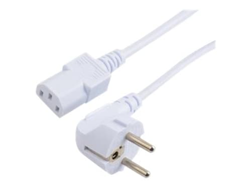 Prokord Strömkabel 2m Cee7/7 C13 Vit