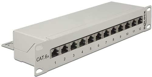Delock Kytkentäpaneeli Harmaa Cat 6a 1u