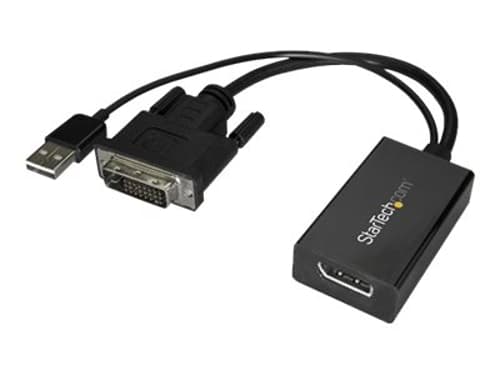 Startech Dvi To Displayport Adapter 0.254m. Dvi-d Displayport Sort billede