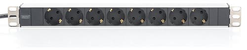 MicroConnect - Strømfordelingsenhed (rackversion) - 4000 Watt - input: strøm - output-stikforbindelser: 8 - 1U - 19 - 2 m ledning