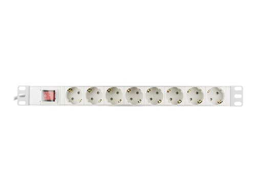 Deltaco Power Strip 8xcee 7/3 Sockets 1xcee 7/7 Connection 19 1u 3m