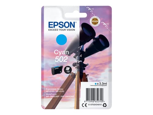 Epson Blæk Cyan 502 - Xp-5100/5105/wf-2860/2865