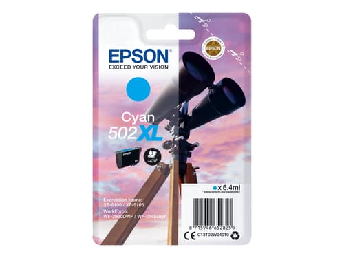 Epson Blæk Cyan 502xl - Xp-5100/5105/wf-2860/2865