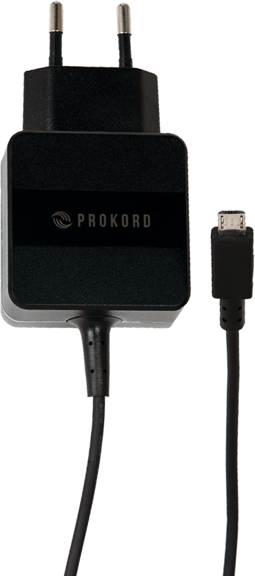 Prokord Micro Usb -laturi 1.8m Musta