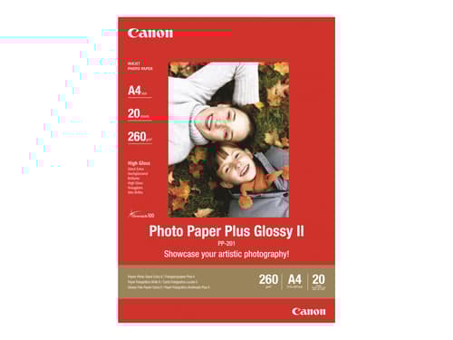 Canon Photo Paper Plus Glossy II PP-201 - Høj-skinnende - 270 micron - 89 x 89 mm - 265 g/m² - 20 ark fotopapir - for PIXMA TS7450i
