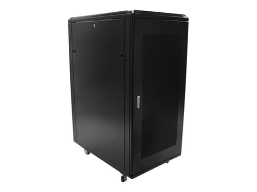 StarTech.com 25U Network Rack Cabinet on Wheels - 36in Deep - Portable 19in 4 Post Network Rack Enclosure for Data & IT Computer Equipment w/ Casters (RK2536BKF) - Rack - 25U