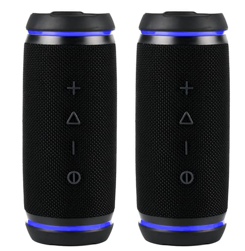 Voxicon W25 Duo – Kannettavat Bluetooth-kaiuttimet Stereolla (2 Kpl) Musta