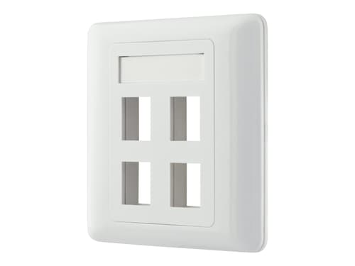 Deltaco Vr-228 Keystone Wall Outlet 4-port White