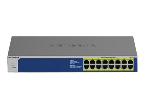 Netgear GS516PP-100EUS 16-Port Gigabit Ethernet High-Power PoE+ Unmanaged Switch (260W)