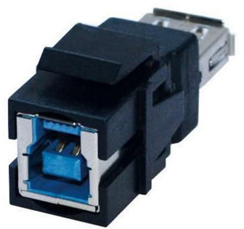 Bachmann Custom Modul 1 X Usb 3.0 A/b Keystone Usb-a 3.0 Usb-b 3.0