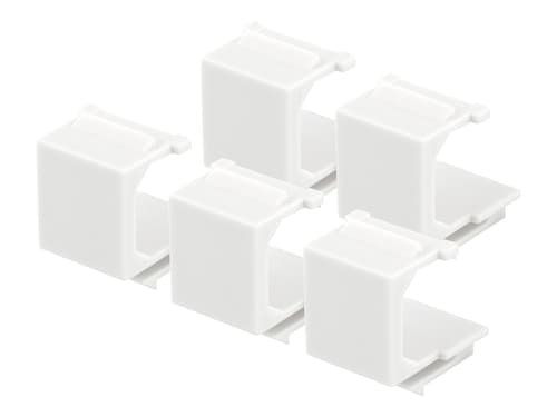 Deltaco Keystone Blind Plug White 5-pack billede