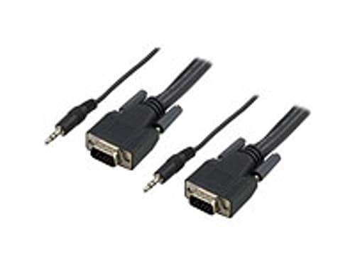 Deltaco Vga- / Lydkabel 20m. Vga, 3,5mm Vga, 3,5mm Sort