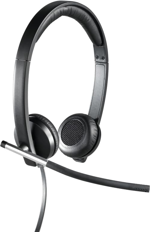 Logitech H650e 5-pack Stereo Usb-a Hopea, Musta