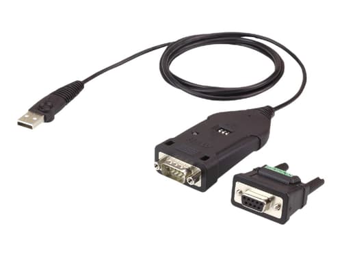 Aten Uc485 1.2m. Usb-a Db9 Sort billede