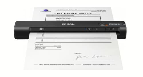 Epson WorkForce ES-60W - Scanner med papirfødning - Contact Image Sensor (CIS) - A4 - 600 dpi x 600 dpi - op til 300 scanninger pr. dag - USB 2.0, Wi-Fi(n)