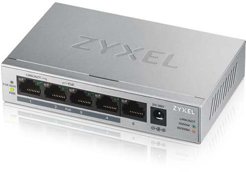 Zyxel Gs1005hp 5-port Unmanaged Poe 60w Switch billede