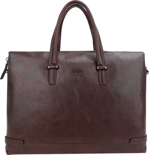 Cirafon Milano Taske 15.6 tommer Ægte Læder Brun