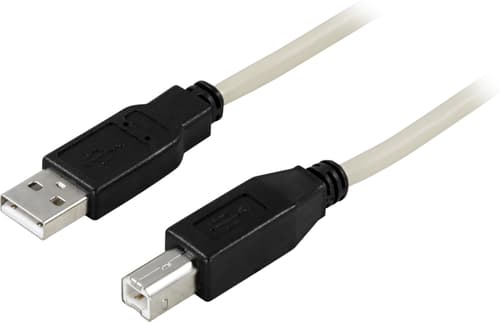 Deltaco Usb-kaapeli 2m Usb-a Usb-b Beige