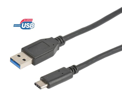 Prokord Usb-kabel Lszh 2m Usb-a Usb-c Svart