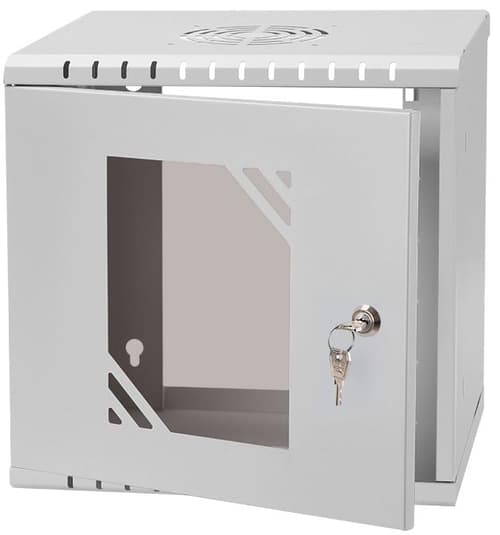 Direktronik Wall Rack 10 tommer 6u Glass Door