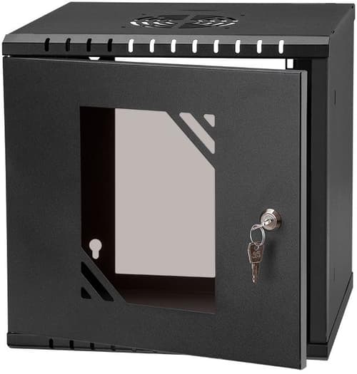 Direktronik Wall Rack 10 tommer 6u Glass Door