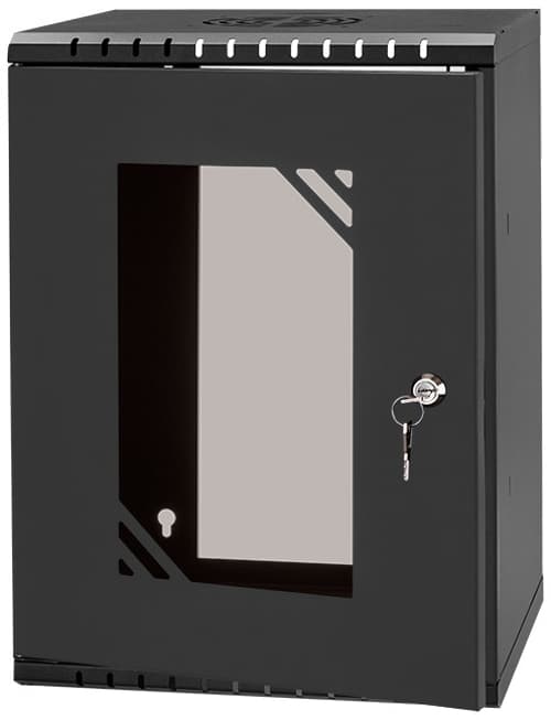 Direktronik Wall Rack 10 tommer 9u Glass Door