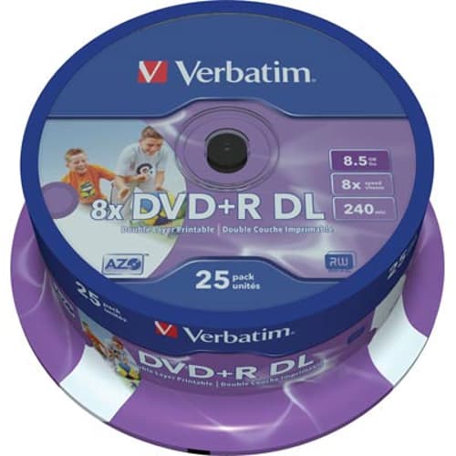Verbatim Dvd+r Dl X 25 Dvd+r Dl 8.5gb 25pc(s)