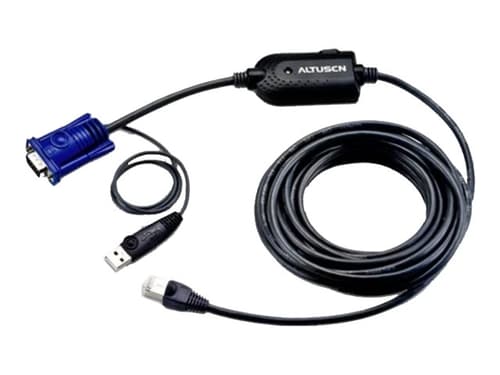 ATEN KA7970 USB KVM Adapter Cable (CPU Module) - Kabel til tastatur / video / mus (KVM) - RJ-45 (han) til USB, HD-15 (VGA) (han)