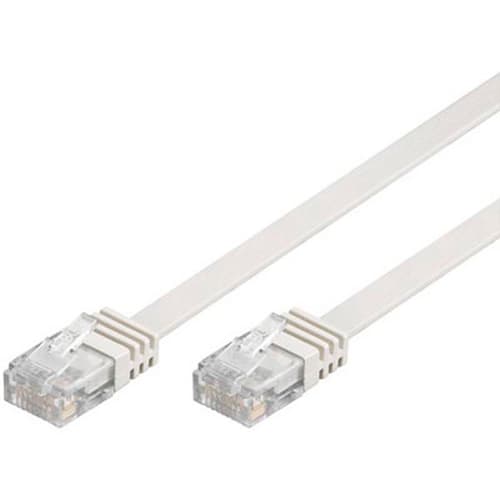 Deltaco Flat Patchkabel Rj-45 Cat 6 3m. Hvid billede